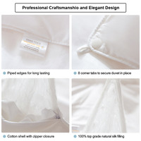 Couette réversible en soie de bambou 100% - Vente chaude - Ensemble de couette King Size - Biologique - Écologique - Literie de luxe pour toutes les saisons