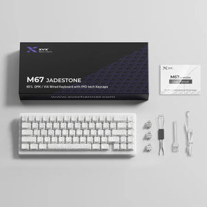 Teclado Mecánico XVX M67 <span class=keywords><strong>JadeStone</strong></span> Stellar White con Teclas IMD-Tech, 65% 67 Teclas, Hot-Swap, Gasket Mount, RGB |   Tri-Modo - Product Image 6