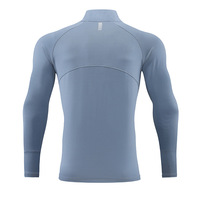 Veste de course de printemps pour hommes loisirs fermeture éclair entraînement séchage rapide bande réfléchissante col à manches longues sport Fitness course