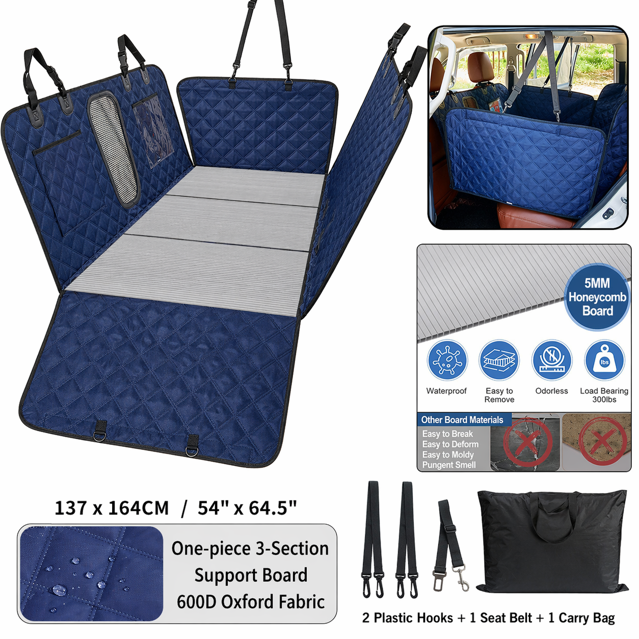 Twill imitation nylon - navy blue