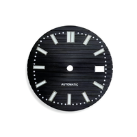 Quadrante Impermeabile in Acciaio Inossidabile da 30,5mm per Movimenti Meccanici NH35/36, Forte Luminosità Verde, Parti per Orologi Naut Mod