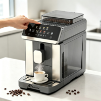 Cafetera Automática Anbolife con Preinfusión, Pantalla LED, Molinillo Cónico Integrado, WiFi, Memoria Personalizada, Fabricación OEM