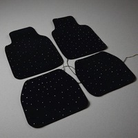 Ensemble de tapis de sol de voiture à fibres optiques LED 12V de taille universelle, contrôlable par application, effet ciel étoilé