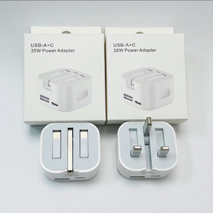 UK <b>Plug</b> 35W Fast Charging PD QC3.0 USB A+<b>C</b> Dual Port Wall Charger Power <b>Adapter</b> Stable for Mobile Phone Tablet Device - Product Image 5