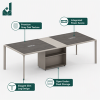 Table de conférence de bureau simple et moderne en MDF écologique et durable pour 10 personnes avec chaises pour usage commercial