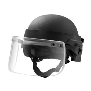 Casco tattico con visiera in vetro di protezione completa visiera di sicurezza per attrezzature di difesa personale - Product Image 4
