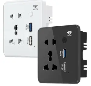 EU UK AU US Plug STANDAR WiFi dinding pintar Socket10A Plug nirkabel Timer Tuya hidup pintar BLE WiFi Outlet