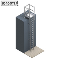 Toit fixe Accès Cage En Aluminium Échelle Pour La Protection Contre Les Chutes