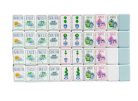 Modernes Minimalistisches Amerikanisches Mahjong-Set, Einfache Acrylsteine mit Goldfolie, Elegantes Tischspiel für Zuhause