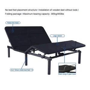 Innovative Design Bluetooth Silence motor system Full Size Lumbar Massage Electric Adjustable <b>Bed</b> <b>Frame</b> with Remote Control - Product Image 2