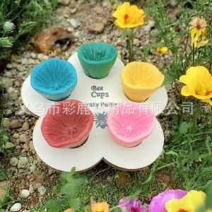 Vaso de Resina para Beber y Alimentar Abejas e Insectos, Diseño de Flor - Product Image 2