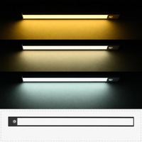 Lampe sous-armoire rechargeable à détecteur de mouvement, ultra-mince, sans fil, pour cuisine, placard, escalier, éclairage intérieur domestique