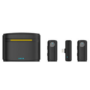 1-2 Lightning Micro không dây cắm và chơi mic không dây với hộp sạc đa hướng Mô hình cực - Product Image 1