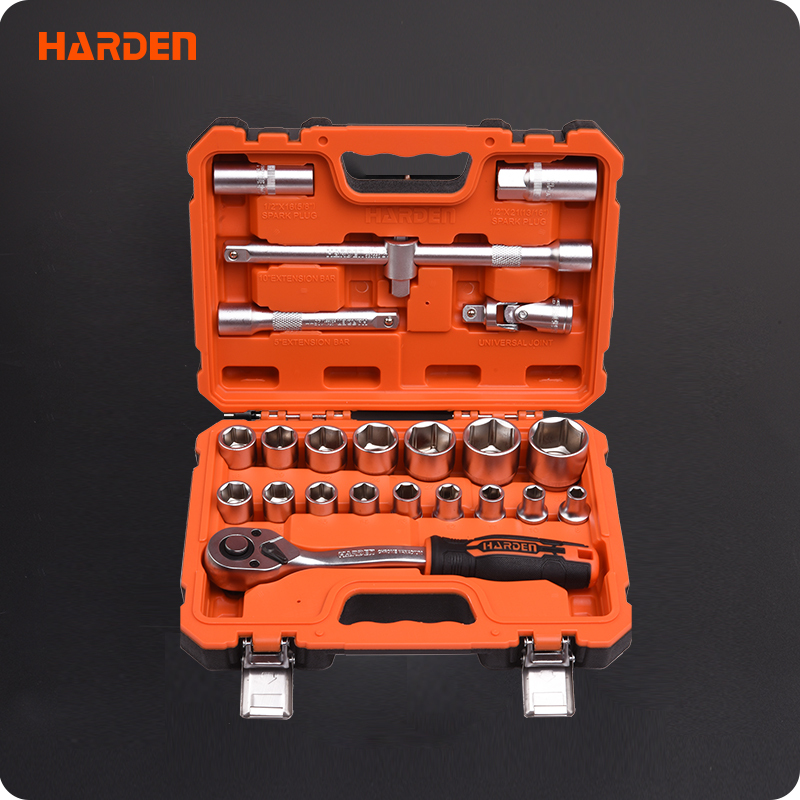 32-Piece 1/4" Drive BA Socket Set – Shallow & Deep Sockets, Spanners, Ratchet & Extensions, Chrome Vanadium, For Classic Cars & Model Engineering