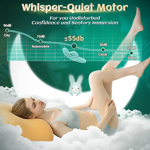 Doppelkopf-Vibrationsmassagegerät mit Heizfunktion, G-Punkt- und Klitoris-Stimulator aus Flüssigsilikon, Rabbit-<span class=keywords><strong>Vibrator</strong></span> für Frauen, Erwachsenenspielzeug - Product Image 5