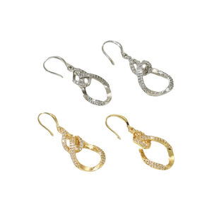 Pendientes de tuerca de borla de lujo populares para mujer, joyería Simple de moda con piedra de circón - Product Image 6