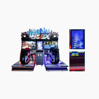 Máquina de Juego Arcade de Motocicletas para Dos Jugadores G-HONOR GH-R021 de Alta Calidad, Pantalla LCD de 42 Pulgadas, Construcción de Metal y Acrílico, Funciona con Monedas