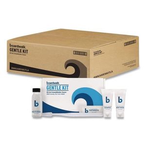 Kit de Artículos de Aseo Reutilizables Boardwalk, 12 Paquetes de Artículos de Baño Hipoalergénicos: Enjuague Bucal, Pasta de Dientes, Gel de Ducha, Acondicionador, Champú - Product Image 5