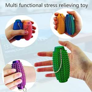 Porte-clés porte-clés <span class=keywords><strong>anti</strong></span>-<span class=keywords><strong>stress</strong></span> imprimé 3D, nouveauté, jouet <span class=keywords><strong>anti</strong></span>-<span class=keywords><strong>stress</strong></span>, mini masseur - Product Image 2