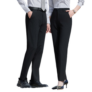 Thin Slim Fit Elastic Business Casual Trousers For <b>Work</b> Polyester Fiber Long <b>Pants</b> Men's Summer Formal Suit Trousers - Product Image 5