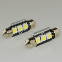 Éclairage intérieur automobile 12V 36mm 3SMD 5050 Canbus C5W Ampoule LED Festoon pour éclairage latéral, de plafond et intérieur de voiture