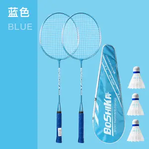 Sıcak satış farklı renk özel Logo toptan yüksek kaliteli çelik Badminton raketi