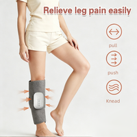 BISD BISD-X201L Masseur de jambes à compression d'air avec contrôle de la chaleur et de la minuterie, bottes de massage sans fil pour mollets/pieds, rechargeables par USB pour les jambes