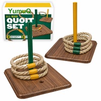 Ensemble de jeu de quito en bois de pin de qualité supérieure YumuQ, jeu de lancer d'anneaux pour l'intérieur et l'extérieur, jeux de pelouse et de jardin pour la vente en gros