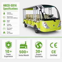Bus et voiture électriques de tourisme mini 14 places en mode ouvert de haute qualité et les moins chers pour les touristes