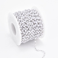 Chaîne à maillons en acier inoxydable 3mm 4mm pour la fabrication d'accessoires de bijoux et de colliers de perles.