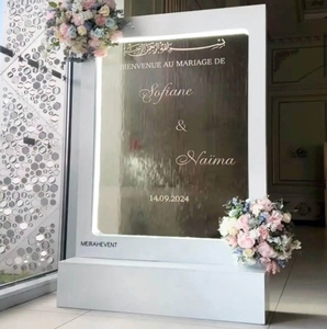 LED-Hintergrund mit Wasserfall-Funktion Hochzeitsdekoration für Gartenhochzeit Logo-Brunnen-Hintergrund Anpassbare Farbe Größe Metall - Product Image 3