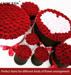 Roses <span class=keywords><strong>éternelle</strong></span>s naturelles, 1 an, tuzilizata, <span class=keywords><strong>boîte</strong></span> de fleurs romantiques bon marché - Product Image 2