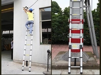 Échelle télescopique pliable portable en aluminium de 2m/2,6m/2,9m/3,2m/3,8m/4,4m pour une utilisation en extérieur et en intérieur