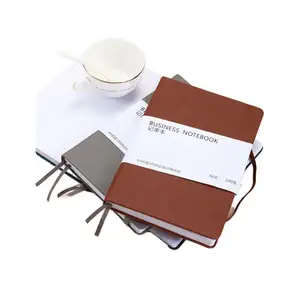 Caderno de couro ecológico de subolmação, materiais primas para papel sem sangramentos a5 pontilhados com bolso interno