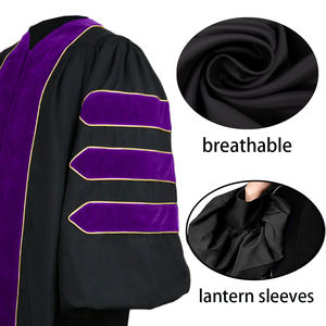 छात्र वर्दी उच्च गुणवत्ता स्नातक स्नातक गोभी, हुड और 8-साइड ट्राम पैकेज - Product Image 2