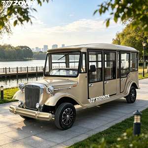 Electric <b>Pink</b> 1+1 Classic Vintage 4-Wheel Steel Sightseeing Car Retro Design Special for Scenic Tourism & Wedding Events - Product Image 5