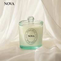 Bougie aromathérapeutique NOVA artisanale à la cire de soja et de noix de coco - Parfum longue durée 100% biologique - Cadeau de Thanksgiving et de Noël pour la maison