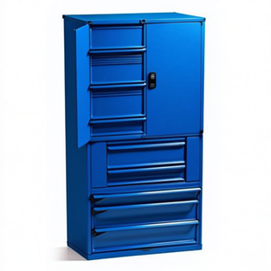 Fami Master Key Comfort <b>Drawer</b> Cabinet C0-EH=54X27 7 <b>Drawers</b> L1020 D598 H2000 Blue Ral5012 <b>Tool</b> Storage - Product Image 2