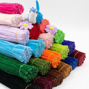 Bouquet de <span class=keywords><strong>fleurs</strong></span> artificielles de 8 mm - <span class=keywords><strong>Fleurs</strong></span> prêtes à l'emploi en fil de chenille, tiges en chenille, fil pelucheux, cadeaux artisanaux faits à la main, fil de chenille DIY - Product Image 2