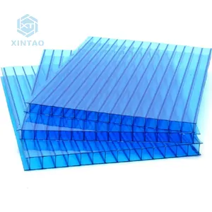 XINTAO Coloured Twin Wall 4mm Hot Sale PC Hollow Sheet Customized Polycarbonate Sheets for Skylight