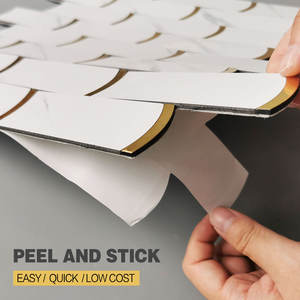 3d marmo pvc impermeabile bianco autoadesivo mosaico parete <span class=keywords><strong>cucina</strong></span> backsplash buccia e stick backsplash <span class=keywords><strong>piastrelle</strong></span> - Product Image 3