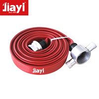 2 1/2 Inch Durable Fire Hose EPDM PVC Rubber Lining With Coupling 15M 20M 30M Hose 13bar 27bar Red Color High Pressure