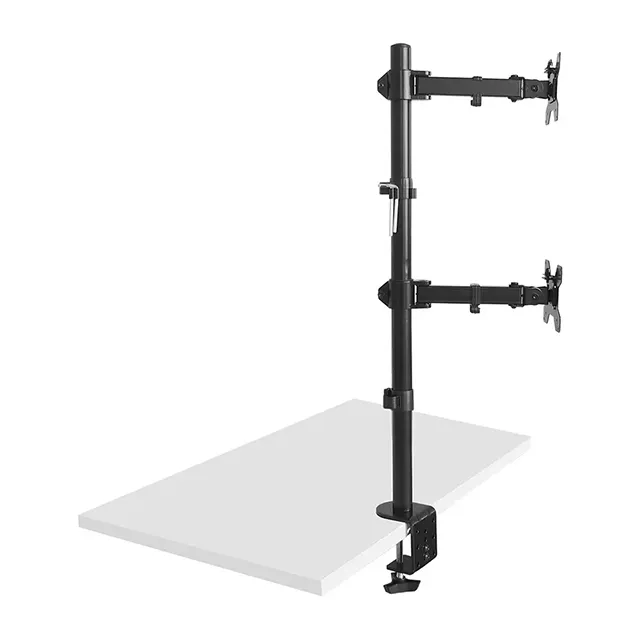 17-32 inch LCD Screen 360 Rotation +- 45 Tilt Height Adjustable 9KGS Per Arm Clamp monitor arm desk mount dual monitor stand