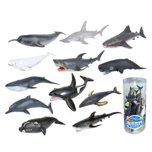 Simulazione PVC giocattolo animale marino educazione dei bambini vita marina animale in morbido cotone delfino tartaruga marina grande squalo bianco modello - Product Image 1