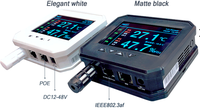 Servidor web remoto RJ45 Puerto RS485 de temperatura y humedad sensor de modbus mqtt tcp, udp PoE industrial temperatura humi monitor