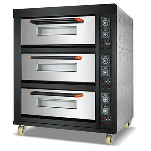 Supertise China-horno de panadería industrial a gas, máquina <span class=keywords><strong>para</strong></span> hornear pasteles caseros, pan y pasteles, 2 mazos, 4 bandejas, cubierta comercial - Product Image 4