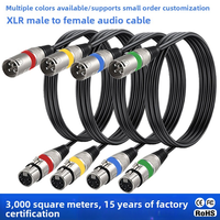 Câble audio professionnel XLR mâle-femelle de haute qualité, plaqué nickel, connecteur de microphone XLR, câble DMX 3 broches, prise XLR