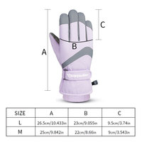 Hommes et femmes résistant au froid étanche à l'eau dragonne gants de travail isolés thermiquement sports de plein air le cuir gants de ski d'hiver unisexe