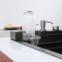 Éviers de cuisine multifonctionnels en acier inoxydable 304 avec cascade intelligente Flying Rain