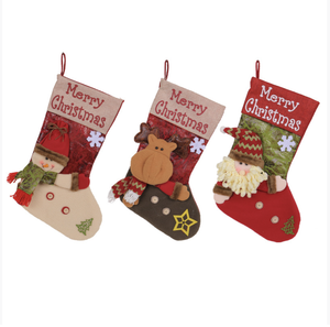 Joyeux <span class=keywords><strong>Noël</strong></span> Père <span class=keywords><strong>Noël</strong></span> Bonhomme <span class=keywords><strong>de</strong></span> neige Broderie Chaussettes Décorations d'arbre <span class=keywords><strong>de</strong></span> vacances Sacs cadeaux <span class=keywords><strong>de</strong></span> bonbons suspendus pour enfants - Product Image 4